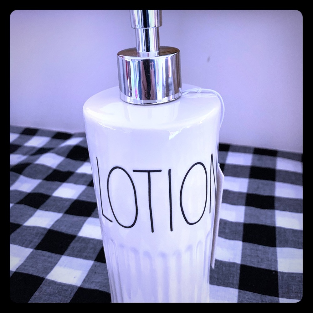 Rae Dunn Ribbed Lotion Bottle